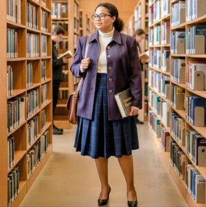 HUCKE European Vintage Purple Textured Button Down Blazer Jacket Plus SZ 22(2X)
